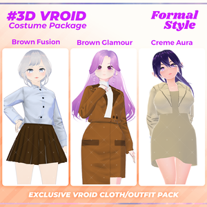 3D VRoid Outfit Pack Formal Style Elegant Business & Office Fashion for VRoid Models | VRoid Clothes, VRoid Costume, VRoid Fashion