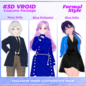 3D VRoid Outfit Pack Formal Style Chic & Elegant Business Fashion for VRoid Models | VRoid Clothes, VRoid Costume, VRoid Fashion