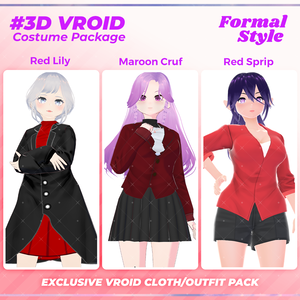 3D VRoid Outfit Pack Bold & Stylish Formal Wear for VRoid Models | VRoid Clothes, VRoid Costume, VRoid Fashion