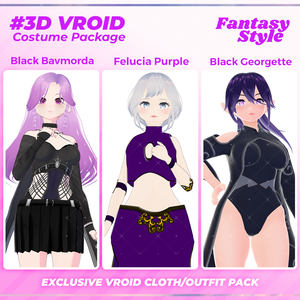 3D VRoid Outfit Pack Dark Enchanted Gothic & Sorceress Fashion for VRoid Models | VRoid Clothes, VRoid Costume, VRoid Fashion