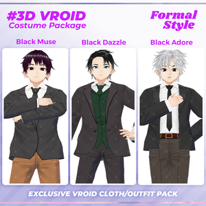 3D VRoid Outfit Pack Classic Formal Suit Collection for VRoid Models | VRoid Clothes, VRoid Business Attire, VRoid Fashion