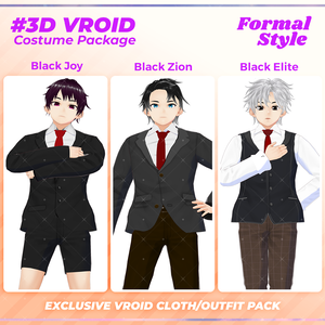 3D VRoid Outfit Pack Elegant Formal Attire for VRoid Models | VRoid Clothes, VRoid Costume, VRoid Business Fashion