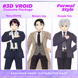 3D VRoid Outfit Pack Stylish Business Suits for VRoid Models | VRoid Clothes, VRoid Costume, VRoid Professional Wear