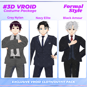3D VRoid Outfit Pack Elegant & Sophisticated Formal Suits for VRoid Models | VRoid Clothes, VRoid Costume, VRoid Business Fashion