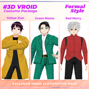 3D VRoid Outfit Pack Colorful Formal Fashion for VRoid Models | VRoid Clothes, VRoid Costume, VRoid Business Attire