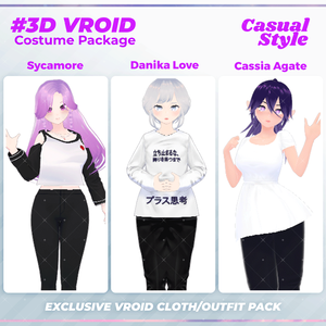 3D VRoid Outfit Pack Casual & Cozy Everyday Wear for VRoid Models | VRoid Clothes, VRoid Costume, VRoid Fashion