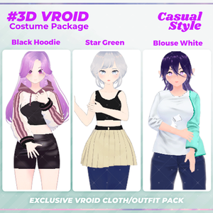 3D VRoid Outfit Pack Cozy & Trendy Casual Wear for VRoid Models | VRoid Clothes, VRoid Costume, VRoid Fashion
