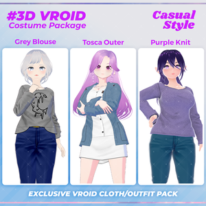 3D VRoid Outfit Pack Cozy & Trendy Casual Wear for VRoid Models | VRoid Clothes, VRoid Costume, VRoid Fashion