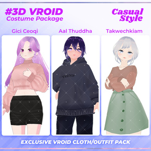 3D VRoid Outfit Pack Cozy & Trendy Casual Clothes for VRoid Models | VRoid Clothes, VRoid Sweater, VRoid Fashion