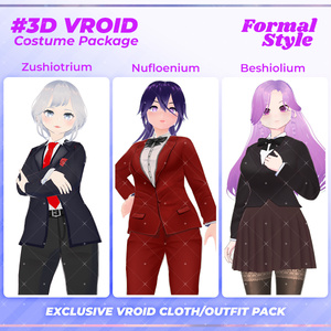 3D VRoid Outfit Pack Elegant Formal Suits for VRoid Models | VRoid Clothes, VRoid Business Fashion, VRoid Office Wear, VRoid Professional Attire