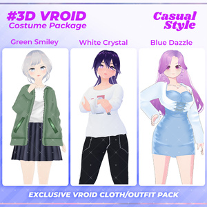 3D VRoid Outfit Pack Trendy Casual Wear for VRoid Models | VRoid Clothes, VRoid Everyday Fashion, VRoid Urban Style, VRoid Modern Outfit