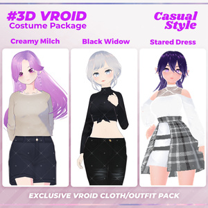 3D VRoid Outfit Pack Trendy & Chic Casual Wear for VRoid Models | VRoid Clothes, VRoid Fashion, VRoid Custom Outfit