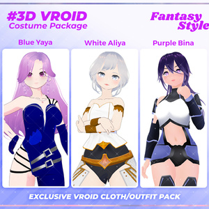 3D VRoid Outfit Pack Fantasy Warrior & Enchantress Costumes for VRoid Models | VRoid Clothes, VRoid RPG Fashion, VRoid Fantasy Wear