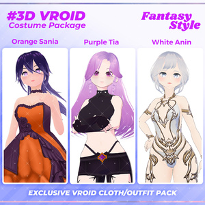 3D VRoid Outfit Pack Fantasy & Enchanted Warrior Costumes for VRoid Models | VRoid Clothes, VRoid Sorceress Dress, VRoid Battle Armor, VRoid Fashion