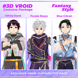 3D VRoid Outfit Pack Fantasy & Mystical Warrior Costumes for VRoid Models | VRoid Clothes, VRoid Mage Robe, VRoid Knight Attire, VRoid Fashion