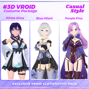 3D VRoid Outfit Pack Enchanting Fantasy Dresses for VRoid Models | VRoid Clothes, VRoid Costume, VRoid Fashion