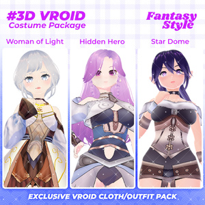 3D VRoid Outfit Pack Celestial Warrior & Mystic Hero Costumes for VRoid Models | VRoid Clothes, VRoid Costume, VRoid Fashion