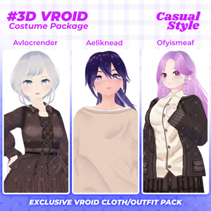 3D VRoid Outfit Pack Cozy & Elegant Casual Fashion for VRoid Models | VRoid Clothes, VRoid Costume, VRoid Fashion