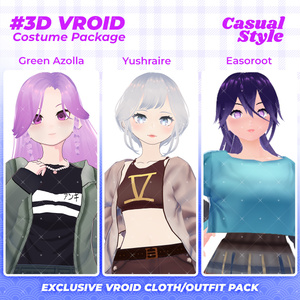3D VRoid Outfit Pack Trendy & Relaxed Casual Wear for VRoid Models | VRoid Clothes, VRoid Costume, VRoid Fashion