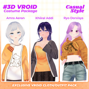 3D VRoid Outfit Pack Cozy & Stylish Casual Clothes for VRoid Models | VRoid Clothes, VRoid Costume, VRoid Fashion