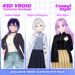 3D VRoid Outfit Pack Elegant Chic Formal Wear for VRoid Models | VRoid Clothes, VRoid Costume, VRoid Fashion