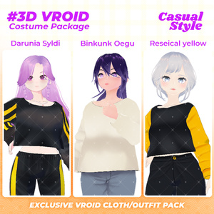 3D VRoid Outfit Pack Sporty & Casual Athleisure Wear for VRoid Models | VRoid Clothes, VRoid Costume, VRoid Fashion