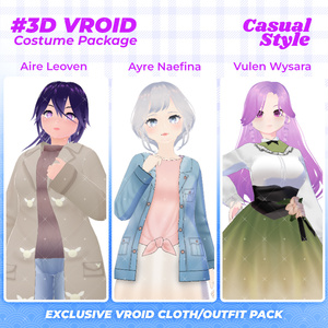 3D VRoid Outfit Pack Cozy & Elegant Casual Wear for VRoid Models | VRoid Clothes, VRoid Costume, VRoid Fashion