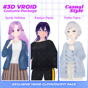 3D VRoid Outfit Pack Chic & Comfy Casual Wear for VRoid Models | VRoid Clothes, VRoid Costume, VRoid Fashion