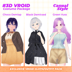 3D VRoid Outfit Pack Elegant & Chic Everyday Wear for VRoid Models | VRoid Clothes, VRoid Costume, VRoid Fashion