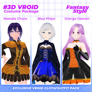 3D VRoid Outfit Pack Enchanted Fantasy Dresses for VRoid Models | VRoid Clothes, VRoid Costume, VRoid Fashion