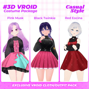3D VRoid Outfit Pack Elegant Gothic & Lolita Dresses for VRoid Models | VRoid Clothes, VRoid Costume, VRoid Fashion