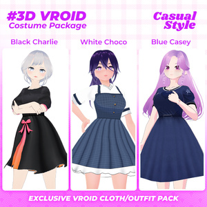 3D VRoid Outfit Pack Elegant & Stylish Dresses for VRoid Models | VRoid Clothes, VRoid Costume, VRoid Fashion