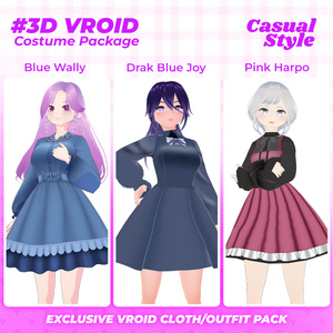 3D VRoid Outfit Pack Graceful & Elegant Dresses for VRoid Models | VRoid Clothes, VRoid Costume, VRoid Fashion