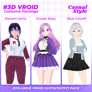 3D VRoid Outfit Pack Stylish & Elegant Uniforms for VRoid Models | VRoid Clothes, VRoid Costume, VRoid Fashion