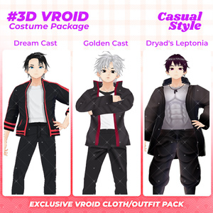 3D VRoid Outfit Pack Edgy & Cool Male Streetwear for VRoid Models | VRoid Clothes, VRoid Costume, VRoid Fashion