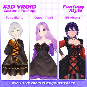 3D VRoid Outfit Pack Fantasy & Enchanted Dresses for VRoid Models | VRoid Clothes, VRoid Costume, VRoid Fashion