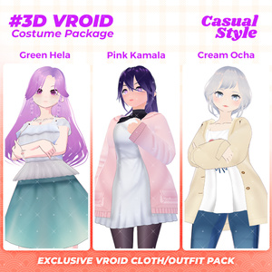3D VRoid Outfit Pack Soft & Cozy Casual Wear for VRoid Models | VRoid Clothes, VRoid Costume, VRoid Fashion