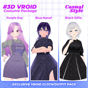 3D VRoid Outfit Pack Minimalist & Chic Dark Casual Wear for VRoid Models | VRoid Clothes, VRoid Costume, VRoid Fashion
