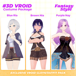 3D VRoid Outfit Pack Adventurer & Fantasy Warrior Clothes for VRoid Models | VRoid Clothes, VRoid Costume, VRoid Fashion