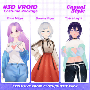 3D VRoid Outfit Pack Cozy & Modern Casual Clothes for VRoid Models | VRoid Clothes, VRoid Costume, VRoid Fashion