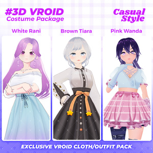 3D VRoid Outfit Pack Elegant & Chic Casual Clothes for VRoid Models | VRoid Clothes, VRoid Costume, VRoid Fashion