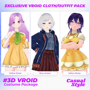 3D VRoid Outfit Pack Cute & Casual Everyday Clothes for VRoid Models | VRoid Clothes, VRoid Costume, VRoid Fashion