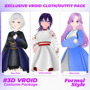 3D VRoid Outfit Pack Refined & Modest Formal Looks for VRoid Models | VRoid Clothes, VRoid Costume, VRoid Fashion