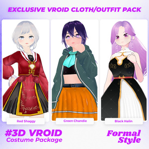 3D VRoid Outfit Pack Regal & Modern Formal Wear for VRoid Models | VRoid Clothes, VRoid Costume, VRoid Fashion