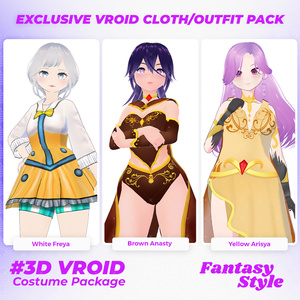 3D VRoid Outfit Pack Magical & Regal Fantasy Clothes for VRoid Models | VRoid Clothes, VRoid Costume, VRoid Fashion