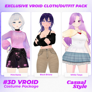 3D VRoid Outfit Pack Trendy & Cozy Casual Looks for VRoid Models | VRoid Clothes, VRoid Costume, VRoid Fashion