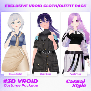 3D VRoid Outfit Pack Versatile & Cool Urban Casual for VRoid Models | VRoid Clothes, VRoid Costume, VRoid Fashion