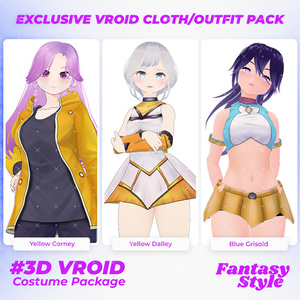 3D VRoid Outfit Pack Heroic & Bold Fantasy Costumes for VRoid Models | VRoid Clothes, VRoid Costume, VRoid Fashion