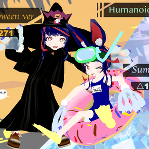【VRアバター向け３Dモデル】ファンリィ-Helloween&Summer-
