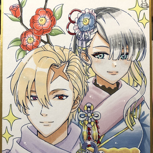 ミニ色紙(ヴィレス&ラシュリィ)